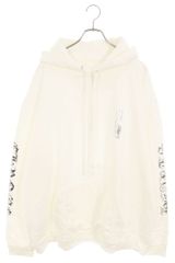 クロムハーツ  SWTSHRT HD PLVR 袖ロゴプリントプルオーバーパーカー メンズ XXL