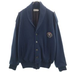 Burberrys バーバリーズ 90s オールド ショールカラー ニットジャケット 2L ネイビー メンズ 古着