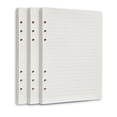 【新品】 WBway 手帳リフィル A5サイズ 横罫【3冊セット】 135枚 6穴 システム手帳 メモ帳 リフィル 6穴 レフィル 中身 A5 (横罫) 1