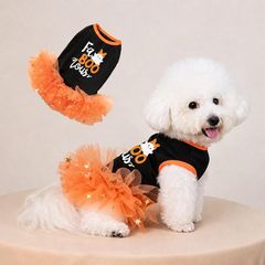 【新品】 Yucahype 犬服 ハロウィン ワンピース 小型犬 中型犬 大型犬 ペット服 仮装 コスプレ かぼちゃ おばけ柄 可愛い おしゃれ 女の子 記念撮影 写真映え