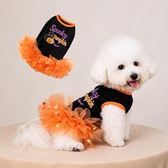 【新品】 Yucahype 犬服 ハロウィン ワンピース 小型犬 中型犬 大型犬 ペット服 仮装 コスプレ かぼちゃ おばけ柄 可愛い おしゃれ 女の子 記念撮影 写真映え