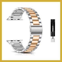 CeiBand バンド コンパチブル Apple Watch 38mm 40mm 41mm 42mm 44mm 45mm 49mm ステンレス製 時計バンド 交換ベルト 金属ベルト メタルストラップ スマートウォッチバンド クイックリリースベルト バタフラ 1