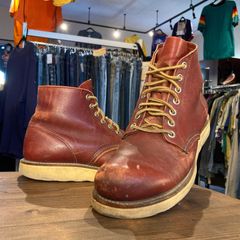MP623) 90's REDWING 8166 プレーントゥ ブーツ 24cm相当 Made in USA 刺繍羽タグ 古着 現状品 / レッドウィング アメリカ製 米国製 90年代