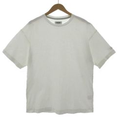 ファクトタム FACTOTUM Tシャツ 半袖 ロゴ刺繍 ヘビーオンス コットン ホワイト 白 48