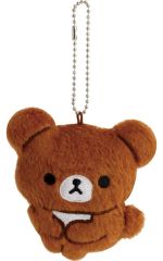 【中古】ぬいぐるみマスコット・ぬいぐるみバッジ チャイロイコグマ リラックマとアワワネコテーマ ぶらさげぬいぐるみ 「リラックマ」
