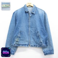 L/古着 L.L.Bean エルエルビーン 長袖 デニム ジャケット メンズ 80年代 80s コットン ネイビー【spe】 26sep25