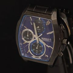 ワイアード VR33-0AB0 QZ デイト 青文字盤 メンズ腕時計 HSN NSK