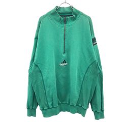 adidas アディダス 90's インクイップメント ハーフジップスウェットプルオーバー  グリーン L