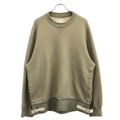 sacai サカイ 23SS Nylon Twill Sponge Sweat Crew Sweat スポンジスウェットトレーナー 23-03059M カーキ 3