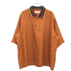 TOGA VIRILIS トーガ ビリリース 19SS High twist twill polo shirt ショートスリーブシャツ TV91-FJ318 オレンジ 46
