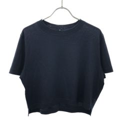 WRAPINKNOT ラッピンノット CROPPED T-SHIRT クロップドニットTシャツ WJ501-MCS14 ネイビー 1