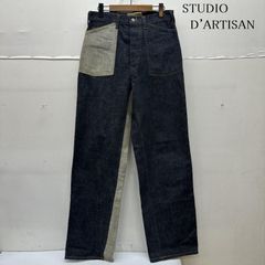 ステュディオ・ダ・ルチザン クレイジーパターン ボタンフライ デニム パンツ シンチバック メンズ 28インチ ISItems USED 古着 중고 50169202