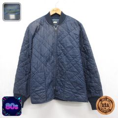 L/古着 オシュコシュ 長袖 ジャケット ナイロン メンズ 80年代 80s キルティング クルーネック USA製 ネイビー 26sep30