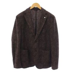 エルビーエム1911 L.B.M.1911 テーラードジャケット チェック柄 ウール 52 茶 2865 /BM