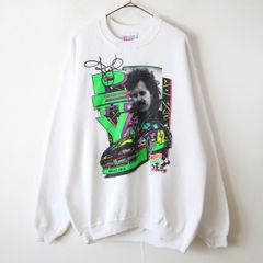 90's USA製 Hanes NASCAR KYLE PETTY ヘインズ ナスカー カイル ペティ スウェット ビッグプリント L/ 古着 ヴィンテージ