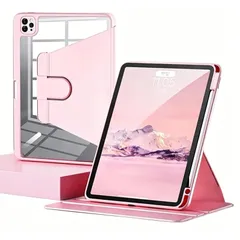 【新品】 iPad Mini A17 Pro 用 ケース iPad 第7世代 2024 Mini6 Mini7 用カバー 8.3インチ 回転 背面クリア