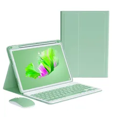 【新品】 kaitesi 対応 iPad mini A17 Pro/mini 第6世代 用の キーボードケース マウス付き マグネット分離式 カラーキーボード レディース 可愛い ビジネス (ミント)