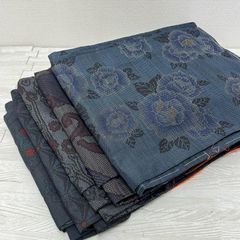 本場筑前博多織 名古屋帯 縞に花唐草 八寸 正絹 着物 X-227 - メルカリ