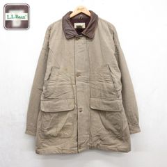 XL/古着 エルエルビーン 長袖 ジャケット メンズ フラップポケット ウール コットン ベージュ 26sep18