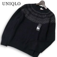 【新品 未使用】 UNIQLO ユニクロ 秋冬★ 3D スフレヤーン クルーネック ニット セーター Sz.S メンズ 紺 ネイビー