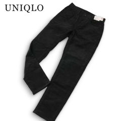 【新品 未使用】 UNIQLO ユニクロ 秋冬★ EZY スキニーフィット コーデュロイ ジーンズ パンツ Sz.S メンズ 黒
