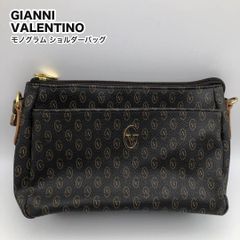 タ GIANNI VALENTINO ジャンニバレンチノ モノグラム ショルダーバッグ ブラウン