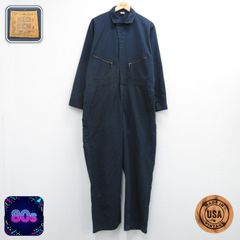 W40/古着 ビッグベン BIG BEN メンズ 80年代 80s 長袖ワークツナギ USA製 ネイビー 26sep09