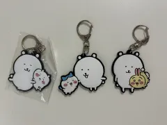 3種まとめ ナガノマーケット 自分ツッコミくま ちいかわ ハチワレ うさぎ ラバーストラップ キーホルダー