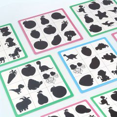 【脳トレ＆集中力UP】ウッドパズル 影合わせ 間違い探し ゲーム 知育玩具 立体ブロック 木製パズル 子供から大人まで楽しめる 想像力・論理的思考力育成
