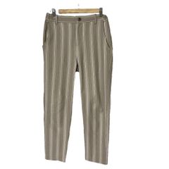 ラフ RAUGH テーパードパンツ スラックス ストライプ L ベージュ ■GY06