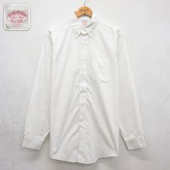 XL/古着 Brooks Brothers ブルックスブラザーズ 長袖 ブランド シャツ メンズ 大きいサイズ ロング丈 コットン ボタンダウン ホワイト 26oct01