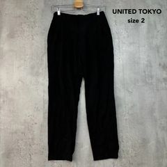 UNITED TOKYO ユナイテッドトウキョウ 2 アウトラスト2タックスラックス スラックス タックパンツ テーパードパンツ トラウザー センタープレス イージーパンツ ブラック ボトムス モード きれいめ ★ ■◇ ◇■