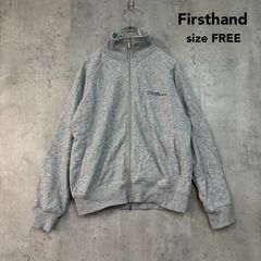Firsthand ファーストハンド F フリーサイズ MA ベーシックロゴ刺繍 トラックジャケット グレー ジップアップ ハイネック フルジップ ブルゾン アウター トレーナー ワンポイント 胸ロゴ ★ ■◇ ◇■