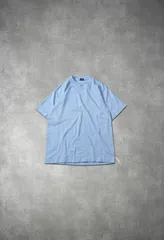 フルーツオブザルーム USA製 シングルステッチ 無地 半袖Tシャツ 水色 14-2-14