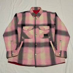 DIESEL ディーゼル J-PETTER 中綿ジャケット リバーシブル キルティング ピンク チェック柄 L表記