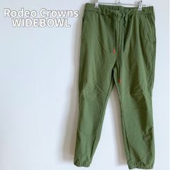 Rodeo Crowns WIDEBOWL ロデオクラウン　カーキ　ボトムス　パンツ　ウエストゴム　Lサイズ　【214】