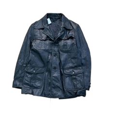 レザージャケット　牛革　ブラック　ヴィンテージ　古着
