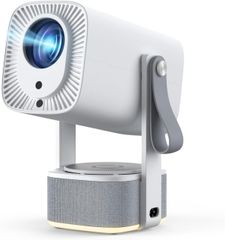 オートフォーカス 自動台形補正 雰囲気ライト 4K対応 20Wスピーカー 天井1500ANSI Wi-Fi6/Bluetooth5.4 小型 プレゼント3年2026年新登場C1PROマットホワイト プロジェクター家庭用