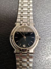 【電池交換済】GUCCI グッチ 腕時計 9100L デイト レディース 腕時計 黒文字盤 稼働品