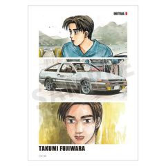 【新品】ポスター A3マットポスター 藤原拓海 原作カラーイラスト 「原作 頭文字D」