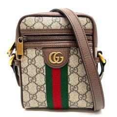 GUCCI グッチ 598127 オフィディア GGスプリーム ショルダーバッグ ミニバッグ シェリーライン ダブルG ベージュ ブラウン レディース