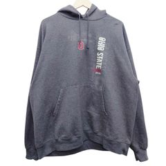Champion チャンピオン パーカー XXL グレー OHIO STATE オハイオ州立大学 BUCKEYES バッカイズ カレッジロゴ プルオーバー フーディー スウェット 長袖 フロントプリント ロゴプリント  アーチロゴ アメリカンカレッジ アメカジ