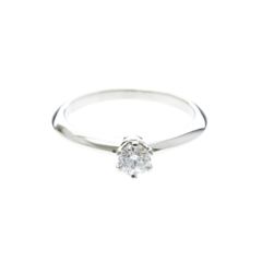 ティファニー(Tiffany) ソリティア ダイヤモンド リング プラチナ ファッション ダイヤモンド バンドリング カラット/0.2 シルバー