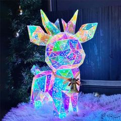 VeroMan クリスマス 飾り モチーフライト 光る オーナメント オブジェ カラフル 置物 ライト 装飾ライト LED 卓上飾り USBコード (トナカイ)★