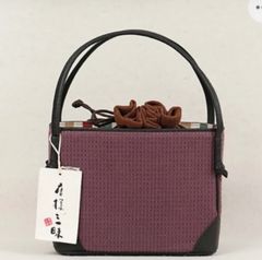 利休バッグ　岡重謹製　友禅　巾着付き　お茶席　女子会　観劇　歌舞伎　相撲　バッグ　巾着付きおしゃれバッグ　唐様三昧　正絹　和装バッグ　手提げ　小紋　　紬　お出かけ　和装小物