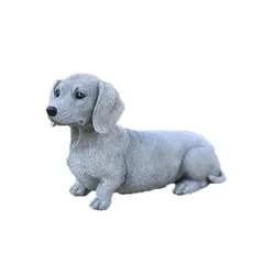 【神話広場】 ダックスフント ダックスフンド 犬 イヌ 石像 瞑想 庭 ガーデン オブジェ 置物 彫刻 装飾 インテリア★