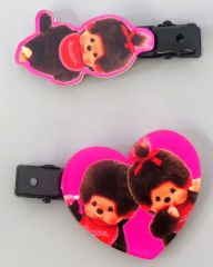 【新品】クリップ モンチッチくん＆モンチッチちゃん(ピンク) 第2弾 マルチクリップ2個セット 「モンチッチ」
