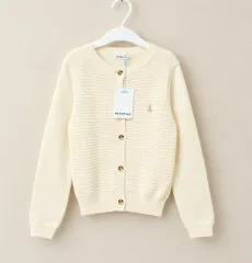 120 新品 ビーンポール キッズ 6歳 7歳 ニット カーディガン セーター 女の子 ユア(YOOA) キッズ
