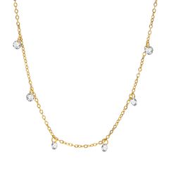 ネックレス レディース シルバー 銀色 あずきネックレス ステンレス 金属アレルギー対応 あずきチェーンネックレス ジルコニア 多粒ペンダント チェーン47cm 婚約