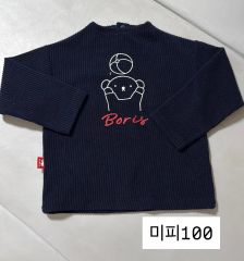 ベビー服) ミッフィー ボリス キャラクター 長袖 Tシャツ ネイビー 100